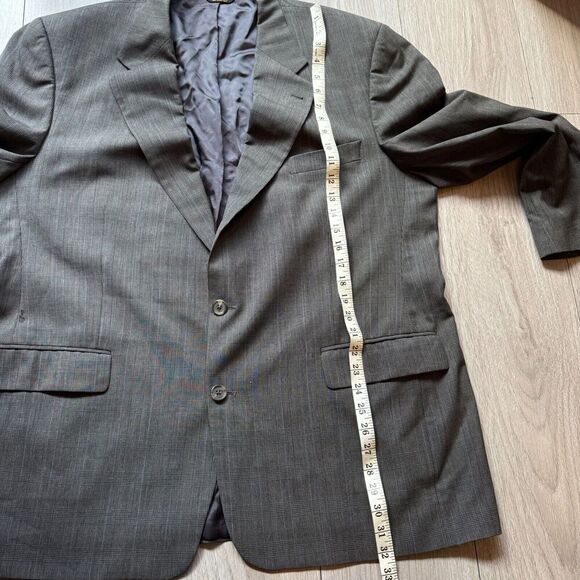 Brooks Brothers Blazer Sport Coat Jacket Men XL/2xl Gray Wool Plaid No Size Tag - Picture 8 of 16